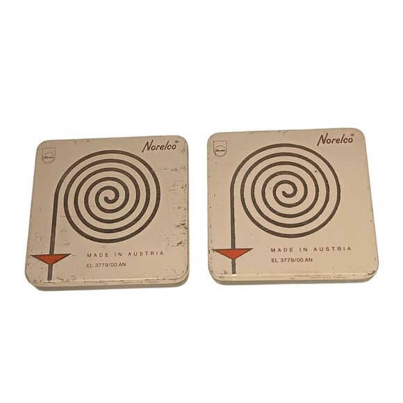 4 Vintage Metal Tins - 2 Doan's Pill Boxes & 2 Norelco Containers - Picture 5 of 10